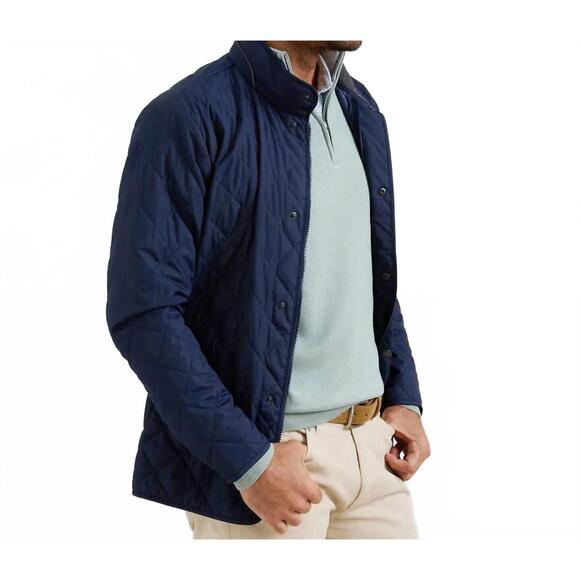 NEW PETER MILLAR suffolk coat in navy